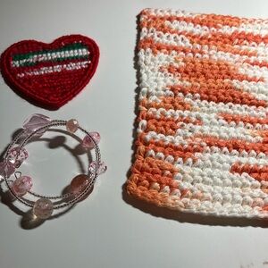 Pink and Red Handmade Mystery Bundle; jewelry & accessories- 4 pieces